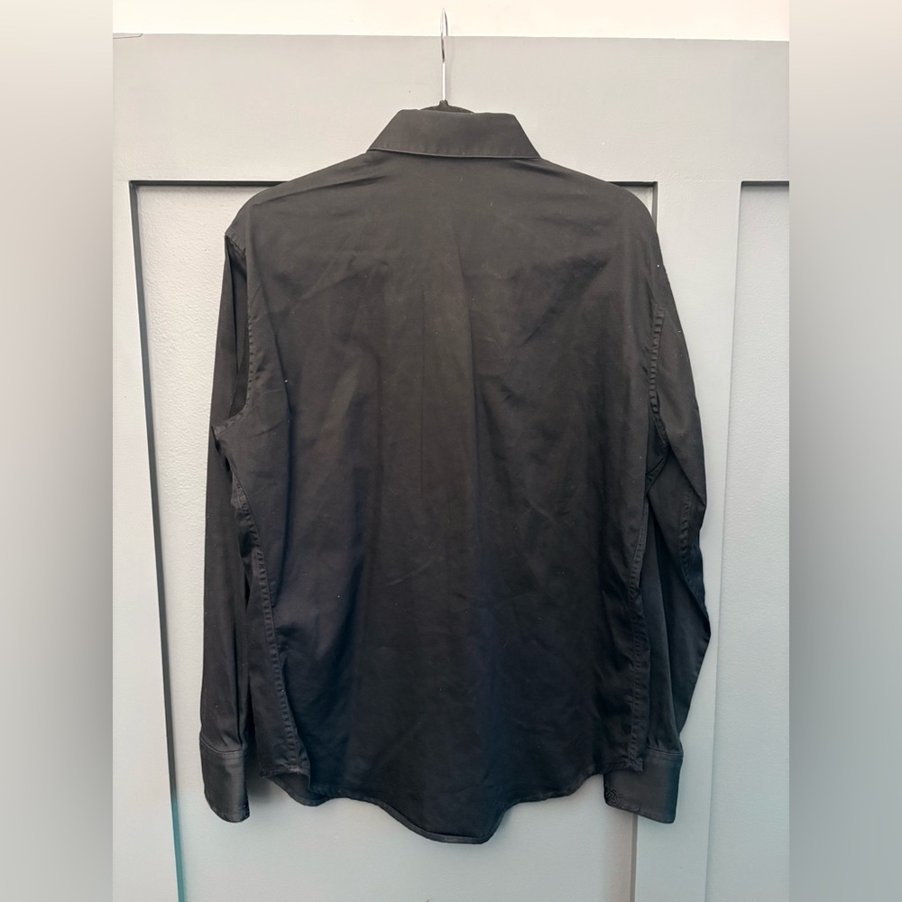 Robert Graham Black Embroidered Button Down Shirt Large - Picture 5 of 10